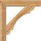 Ekena Millwork Olympic Block Rough Sawn Bracket w/ Offset Brace, Western Red Cedar, 6"W x 28"D x 28"H BKT0604X28X28OLY05RWR - alternate 3